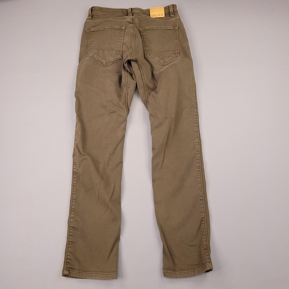 DUER N2X Relaxed Fit Pants Mens 30x32 Olive Green Stretch Performance Casual - Picture 11 of 14